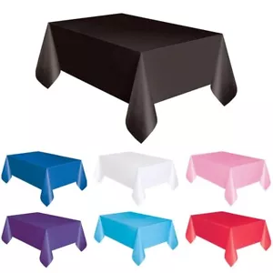 137*183cm Disposable Tablecloth Solid Color Wedding Birthday Party Table Cover - Picture 1 of 15