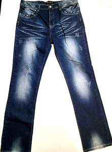 Way Jeans Wear Size 21 Bling Pockets Jeans - Picture 1 of 6