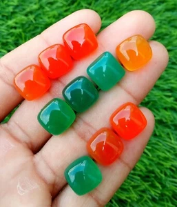 10 Piece Natural Multi Onyx Cabochon Loose Gemstone Wholesale Lot 12x12x6 mm - Picture 1 of 1