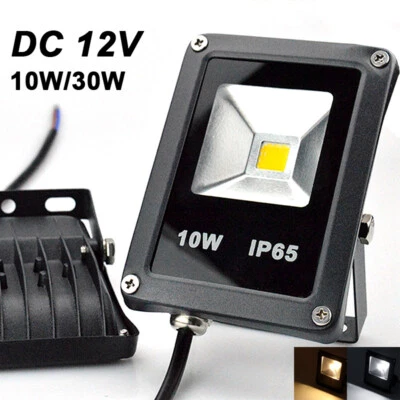 12V LED Flutlicht Hof Wasserdicht 3500-6500K Garage Kühlen/Warm Weiß 10W 30W - Bild 1 von 4