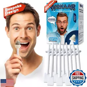 Palitos de cera para nariz 2 en 1 de Wokaar, 60 piezas de cera para cabello a medida para fosas nasales y orejas - Imagen 1 de 5