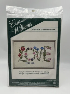 Kit Creativo Crewelwork Elsa Williams "Sello de Amor" #00306 ~ Sellado Foto 1 de 4
