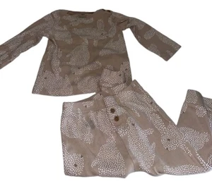 Carter’s Kleinkind Mädchen Pyjama Set Gr. 18M hellbraun weiß gepunktet Hasen Hasen  - Bild 1 von 5
