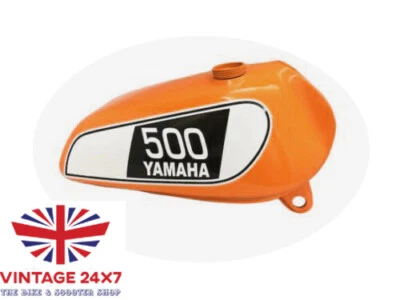 FIT FOR YAMAHA XT 500 TT  ORANGE PAINTED FUEL GAS TANK 1U6 1980 MODEL - Image 1 of 4