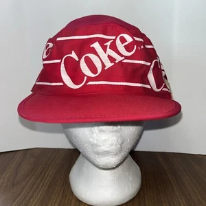 Vtg Coca Cola “Coke” Adjustable Painters Cap Hat 80s Pop Culture Hipster Rare - Picture 1 of 9