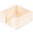 Zettelbox aus Holz 11,5 x 11,5 x 5,5 cm Vollholz Kiste verzahnte Seitenwände Nat