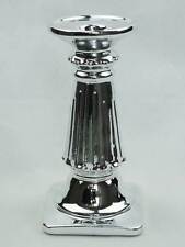 Świecznik srebrny do świec ceramicznych o klasycznym kształcie odrapany wysokość 20 cm