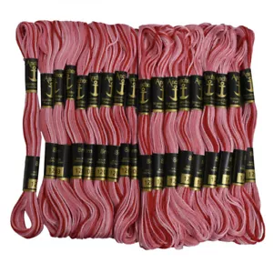 Anchor Threads Cotton Needlepoint Floss Craft Pink And Red Long Stich Embroidery - Picture 1 of 4