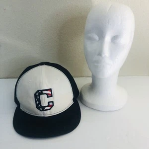 Cappello berretto Cleveland Indians New Era 59 Fifty bandiera patriottica aderente 7 1/2 sul campo - Foto 1 di 12