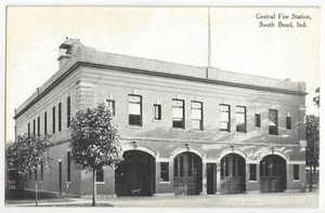 1911 South Bend, Indiana - Estación Central de Bomberos - Postal histórica de colección - Imagen 1 de 2