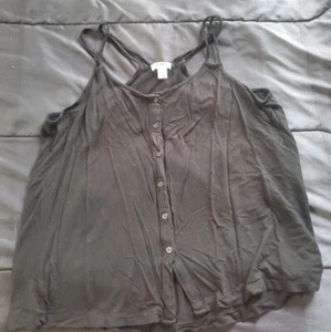 women large button down spaghetti strap top black Old navy - Picture 1 of 1