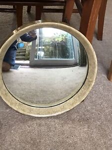 Vintage 1960's Converse Circular Marbled Laminted Mirror