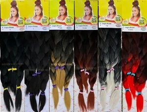 Xpression Lagos Zopf vorgestreckte Flechten Haarverlängerung 42 & 46 Zoll - Bild 1 von 32