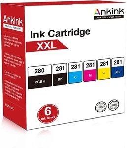 Paquete de 6 cartuchos de tinta para Canon PGI-280XXL CLI-281XXL Pixma TS6100 TR8500 TS9120 - Imagen 1 de 7
