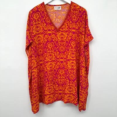 Nvelop Sun Block Cover Up Top One Size Oversize 50+ UV Protection Beaded Coastal - Image 1 of 4