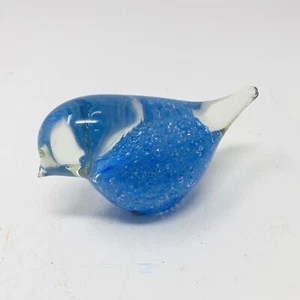 Vintage Randsfjord Glass Bird Hand Blown Blue Norway Art Glass Benny Motzfedt - Picture 1 of 5