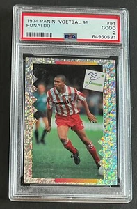 1994 Panini Voetbal 95 Ronaldo Nazario Rookie #91 RC PSA 2 PSV - Picture 1 of 2