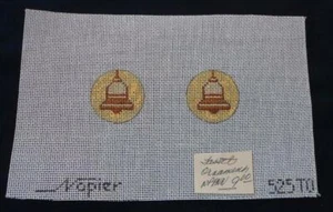 HP Napier Tassle Ornament Liberty Bell Needlepoint Canvas Golden Yellow - Picture 1 of 1