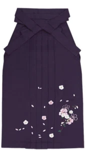 Japanischer Damen traditioneller Kimono Stickerei HAKAMA Rock Japan lila C - Bild 1 von 2