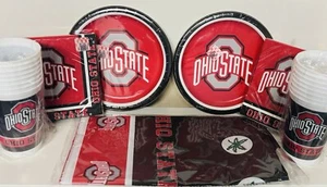 Ohio State University Partyzubehör Tischdecke Tassen Teller Servietten - Bild 1 von 5