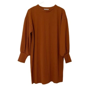 Zara WB Collection Nadelkordel rostfarbenes Kleid Damen Gr. Small - Bild 1 von 8