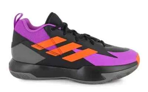 Adidas Cross Em Up Junior Kids # 5 Basketball Sneakers Black Purple Orange NEW - Picture 1 of 10