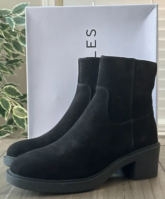 Aerosoles Women's US 12M Garie Black Suede Side Zipper Ankle Boot - Image 1 of 4