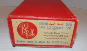 Vintage Red Ball Ho Brass Locomotive Fairbanks Morse CFA-16-4 A Unit Box Only - Picture 1 of 7
