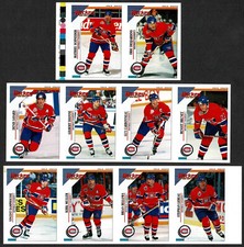 1993-94 Panini Canadiens Regular Issue Stickers Proof Panel Team Set (10) 