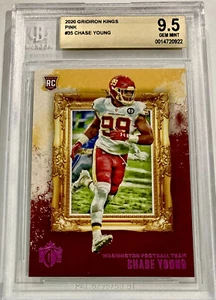 2020 Gridiron Kings #35 Chase Young PINK Rookie BGS 9.5 GEM MINT PINK RC - Picture 1 of 2