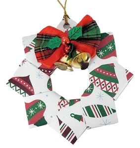 Adornos hechos a mano estrella de papel árbol de Navidad adorno de vacaciones - Imagen 1 de 2