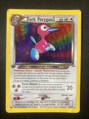 Pokemon Card 1st Edition Dark Porygon2 8/105 Neo Destiny Holo Rare - Image 1 of 4