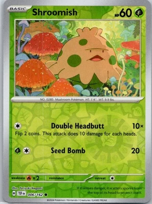 Shroomish Reverse Holo Common SV05: Temporal Forces 006/162 NM - Image 1 of 2