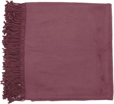 Carpet Purples Solid Machine Made Bamboo Throw Blanket TIA-1003 - Aprx 50"x67" - Image 1 of 4