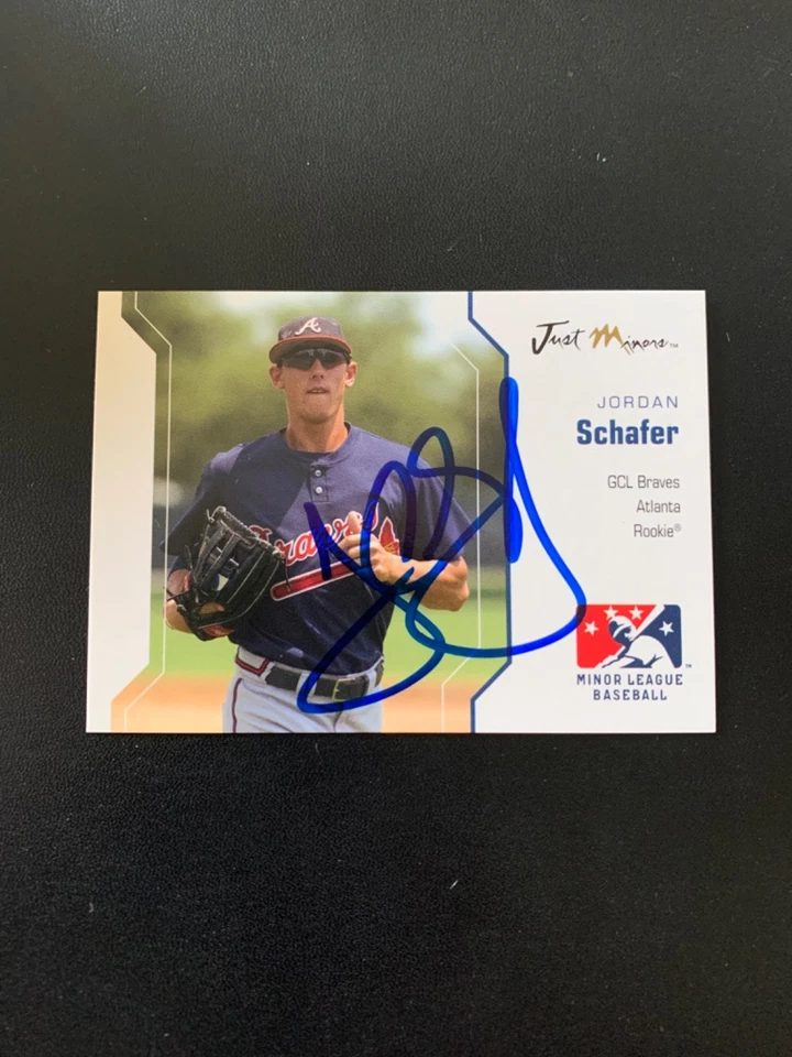 Jordan Schafer Signed 2006 Just Minors #55 Card Atlanta Braves Autograph COA - Image 1 of 1