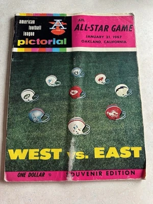 January 21, 1967 AFL Pictorial Program All-Star Game West vs East Souvenir Ed - Image 1 of 4