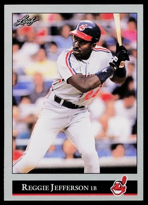1992 Leaf Reggie Jefferson #86 Cleveland Indians - Image 1 of 2