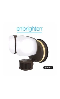 enbrighten Dual-Head 210 Smart LED Black 2500 Lumen Outdoor Security Flood Light - Image 1 of 4