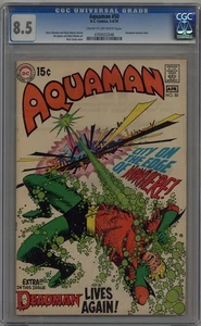 AQUAMAN #50 CGC 8.5 CREAM TO OFF-WHITE PAGES DC COMICS 1970 - Picture 1 of 2