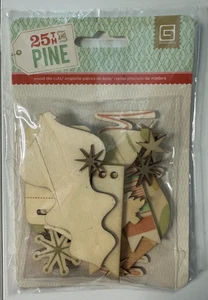 Basic Grey 25th and Pine Wood Die Cuts - Picture 1 of 2