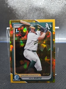 2024 Bowman Chrome Draft Sapphire - Nick Kurtz Gold 1st RC 33/50 - Picture 1 of 3