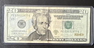 BIRTHDAY BILL SERIAL NUMBER $20 DOLLAR NOTE 03031977 (2017A) March 3, 1977 - Picture 1 of 2