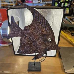 Rustic Pier 1 Metal Angelfish Sculpture – Nautical Coastal Decor – Tabletop... - Bild 1 von 5