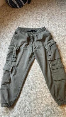 Pantalones cargo para hombre “moda” con cordón caqui verde estilo combate Foto 1 de 3