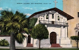 Postal de colección: Mission Dolores est 1776, San Francisco, California sin publicar - Imagen 1 de 2