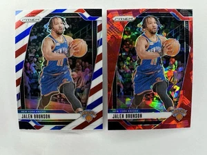 2024-25 Panini Prizm Jalen Brunson #217 Red White & Blue Prizm / Red Cracked Ice - Picture 1 of 2