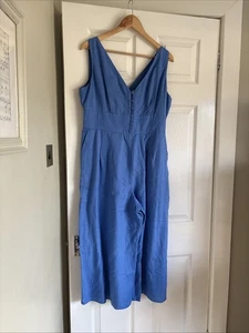 Linen Jumpsuit From Boden Size 14 Petite - Picture 1 of 4