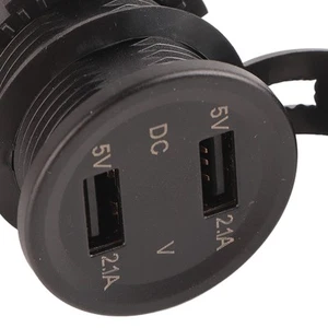 New Motorcycle Dual USB Charger 12V Electric Digital Voltmeter Fast Charging - Picture 1 of 12
