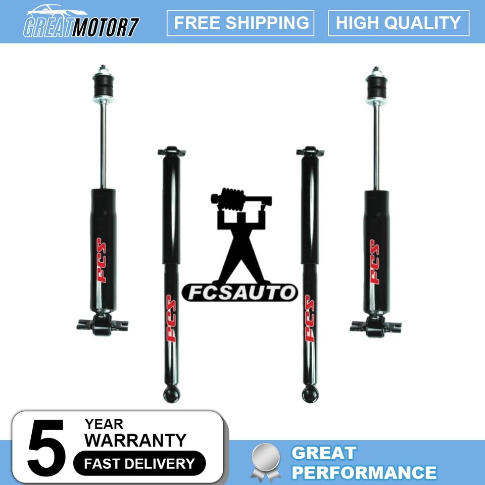 Передние и задние амортизаторы для 88-98 Chevy GMC C1500 C2500 C3500 2WD Sierra Silverado - Изображение 1 из 1