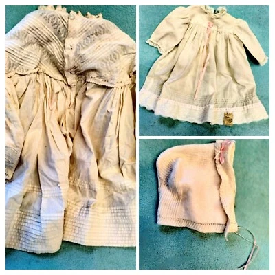💙 🍃🥀Antique Doll Clothes Lot🥀🍃  L/XL French or German Bisque Doll~  TLC - Image 1 of 4